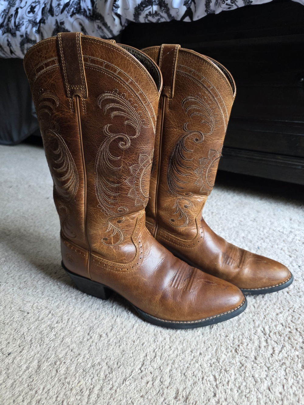 Ariat Women’s Brown Leather Western Cowboy Boots Size 7B